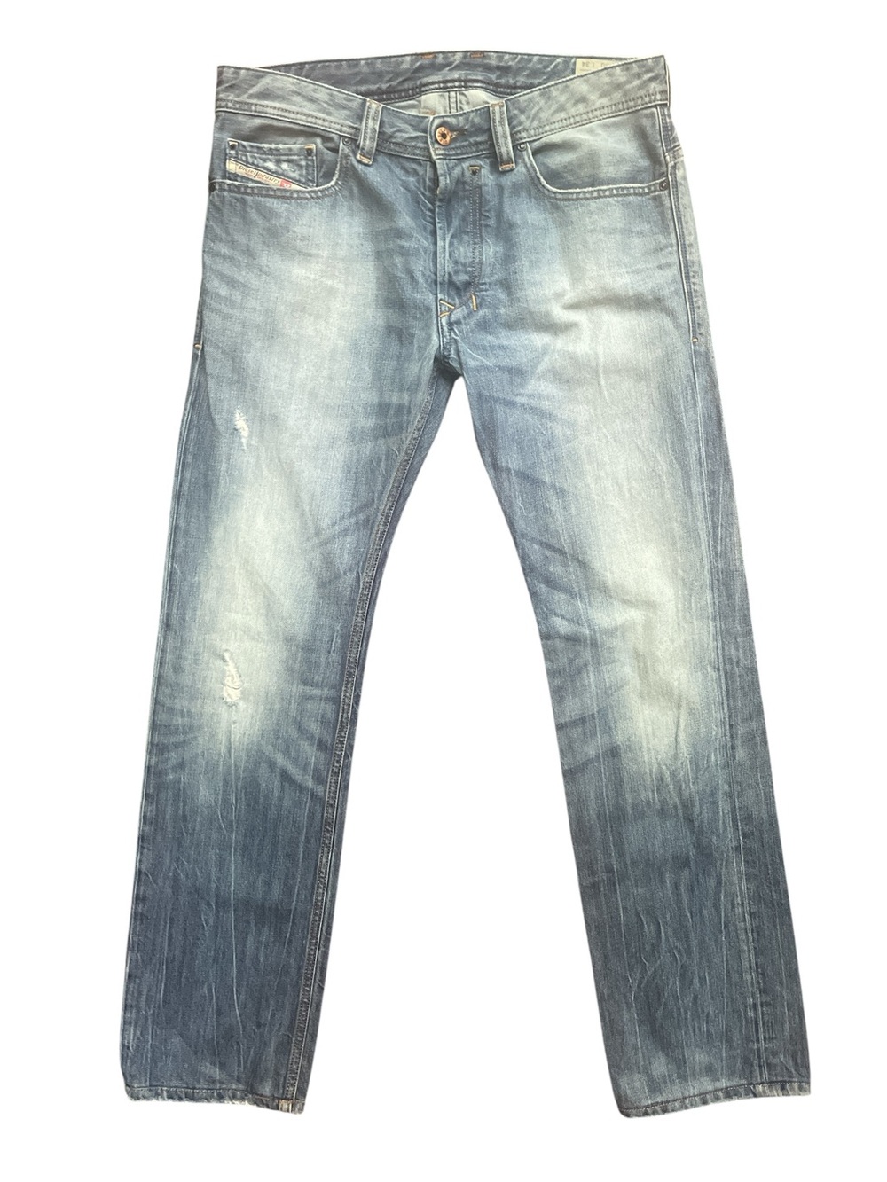 DIESEL Safado Wash 0816P Regular Slim Straight Distressed Jeans Size 30